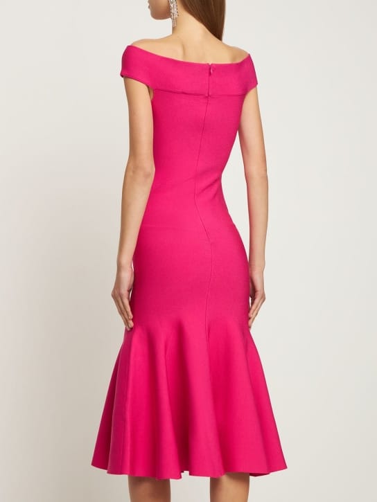 Roland Mouret: Abito midi in maglia off-shoulder