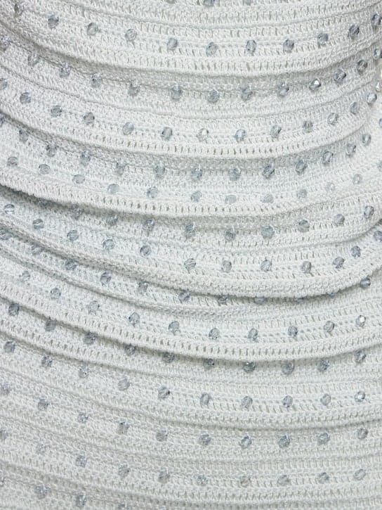 Aya Muse: Halterneck mini dress with crystals