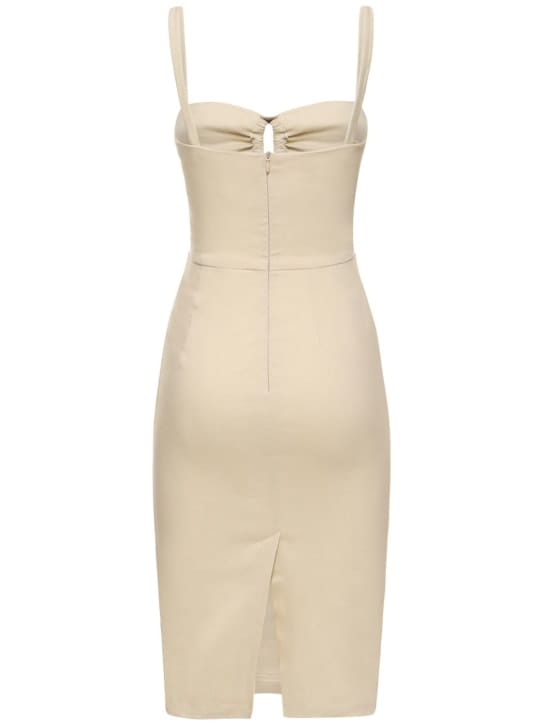 Anemos: Linen sheath dress with cut-out