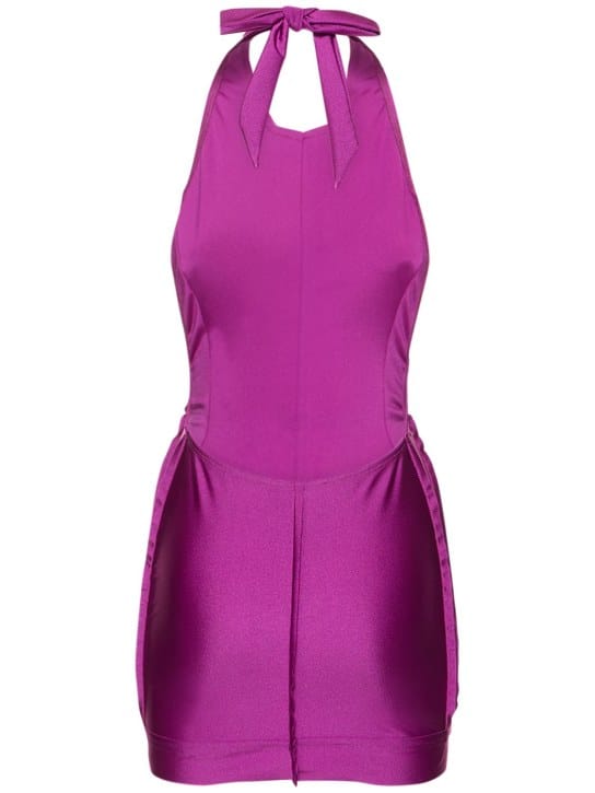 Sami Miro Vintage: Robe courte dos nu à coutures apparentes