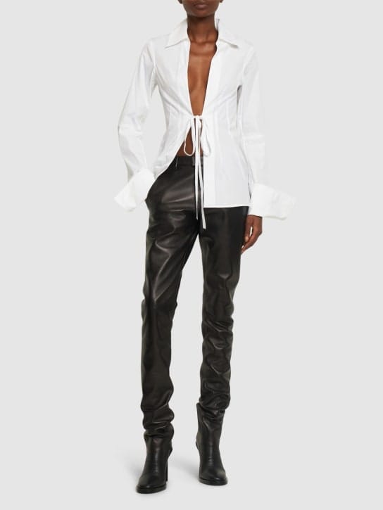 Ann Demeulemeester - Shania中腰皮革紧身裤