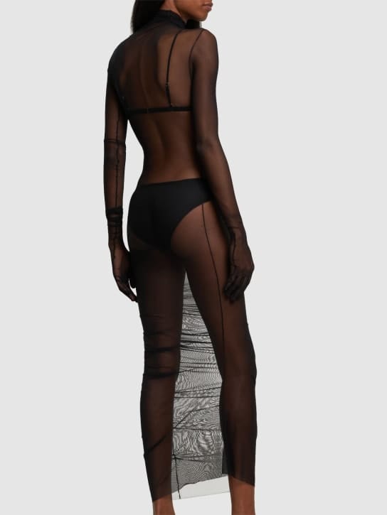 Ann Demeulemeester: Tulle midi dress with gloves
