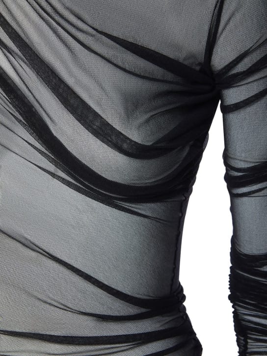 Ann Demeulemeester: Tulle midi dress with gloves