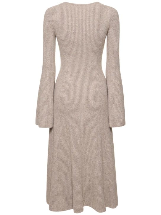 Michael Kors Collection: Abito midi in cashmere a costine