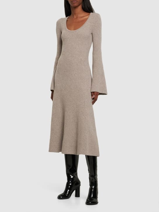 Michael Kors Collection - 羊毛混纺针织喇叭摆迷笛连衣裙