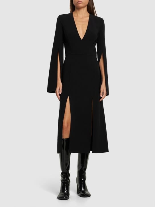 Michael Kors Collection: Abito midi in lana vergine con spacchi