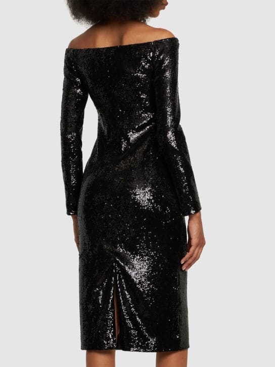 Gauchere: Robe midi à sequins