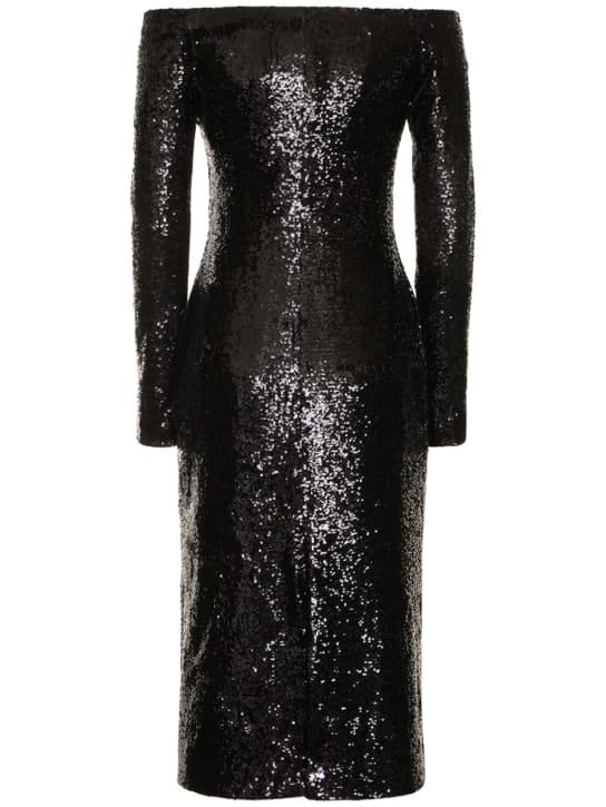 Gauchere: Robe midi à sequins