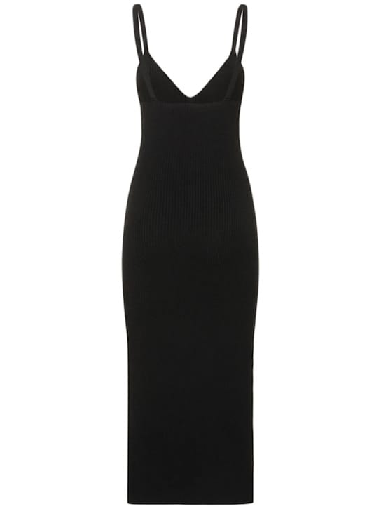 Michael Kors Collection: Abito midi a coste con spacco
