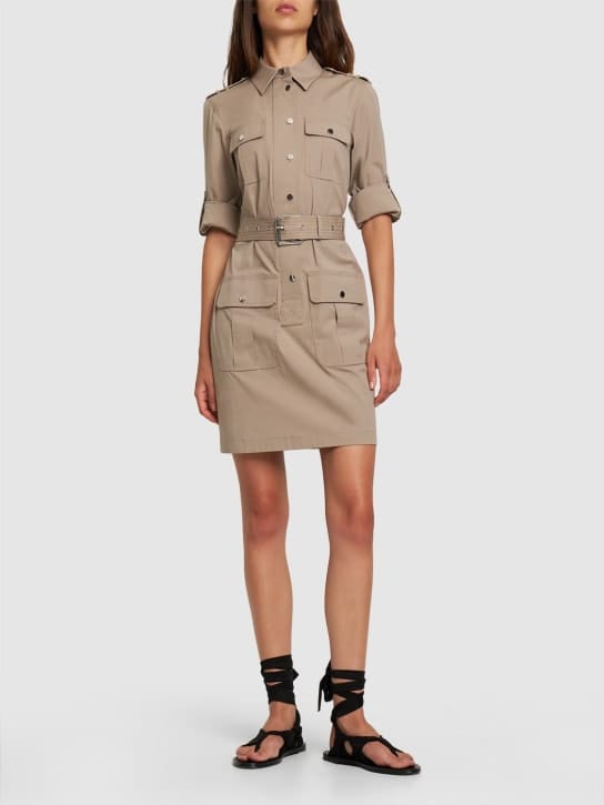 Michael Kors Collection: Abito chemisier in cotone stretch con cintura