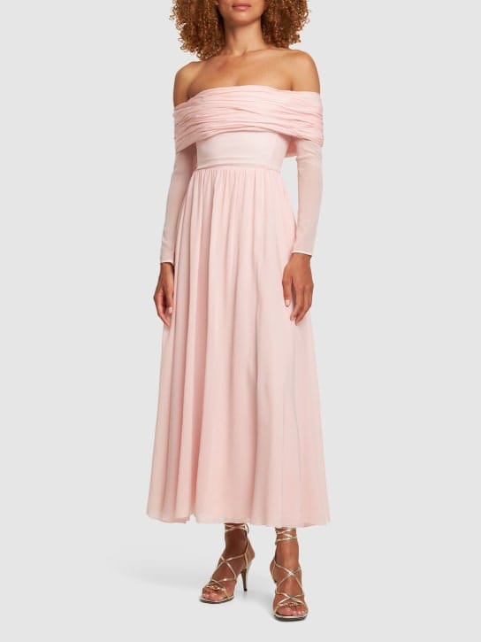 Giambattista Valli: Off-shoulder silk long dress
