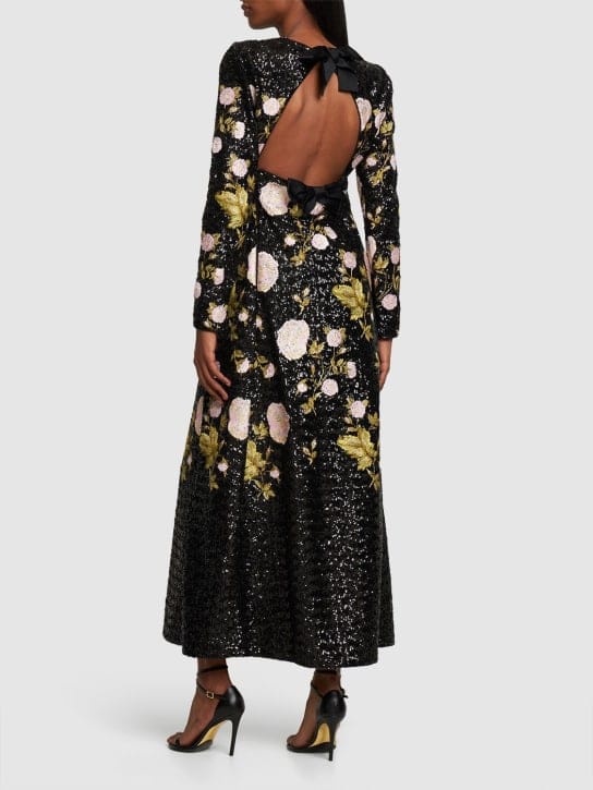 Giambattista Valli: Long dress with floral embroidery