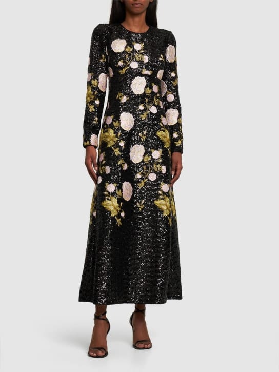 Giambattista Valli - 亮片露背长款连衣裙