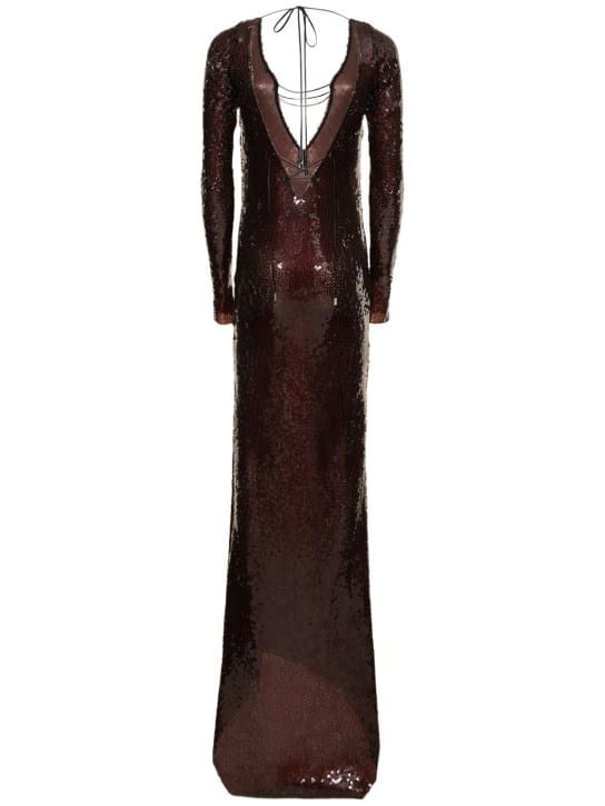 16arlington: Sequined maxi dress