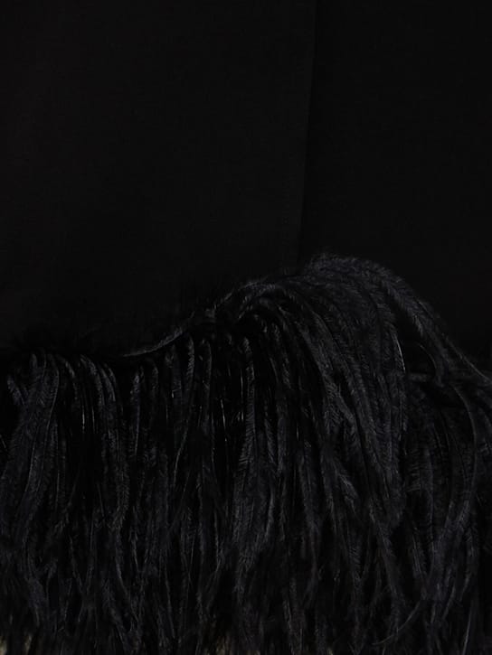 16arlington: Long dress with ostrich feathers