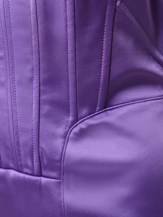 Giuseppe Di Morabito: Stretch satin corset mini dress
