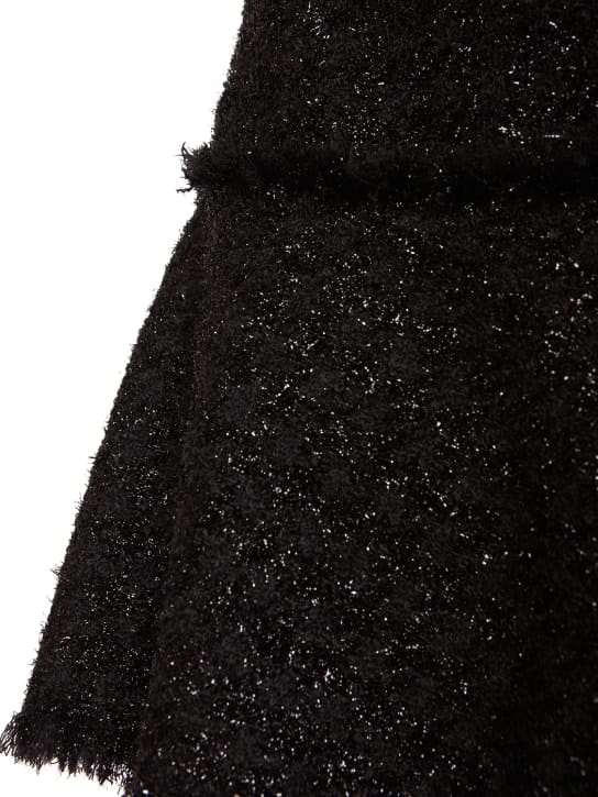 Versace: Vestido corto acampanado en mezcla de lana