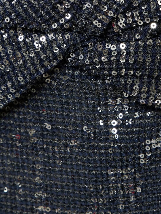 ALTUZARRA: Robe longue à sequins et découpes