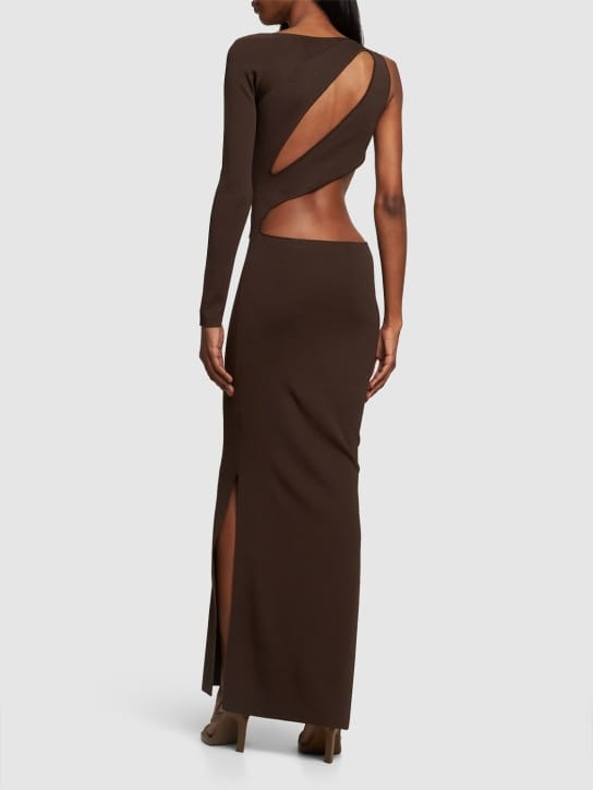 Aya Muse: Ribbed knit maxi dress with cut-outs