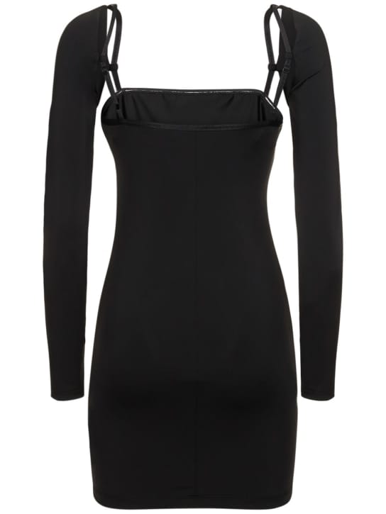 Alexander Wang: Minivestido en punto elástico con aberturas