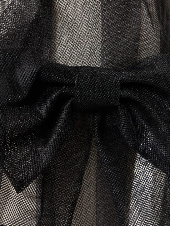 Maison Margiela: Vestito midi in tulle con fiocchi