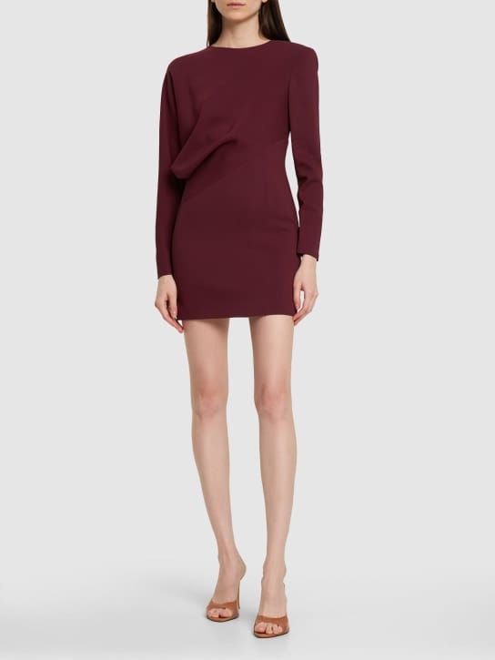 Roland Mouret: Abito corto drappeggiato in cady