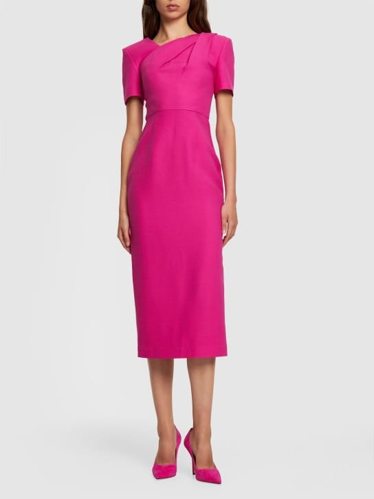Roland Mouret: Midikleid aus Wolle und Seide
