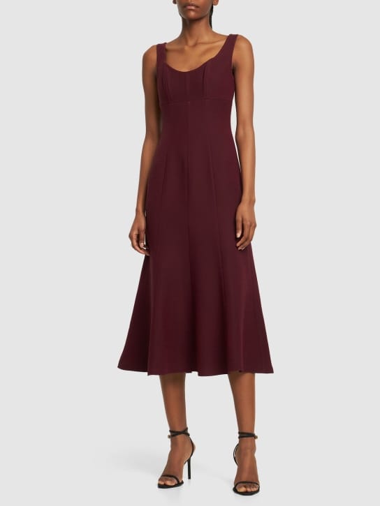 Roland Mouret: Midikleid aus Wolle und Seide