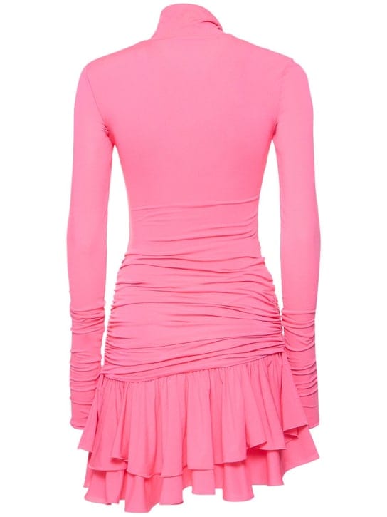 Blumarine: Jersey mini dress with ruffles