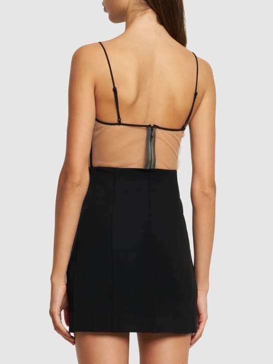 Nensi Dojaka: Abito corto bustier con tulle