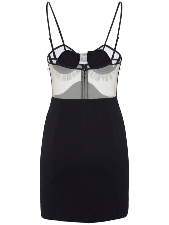 Nensi Dojaka: Abito corto bustier con tulle