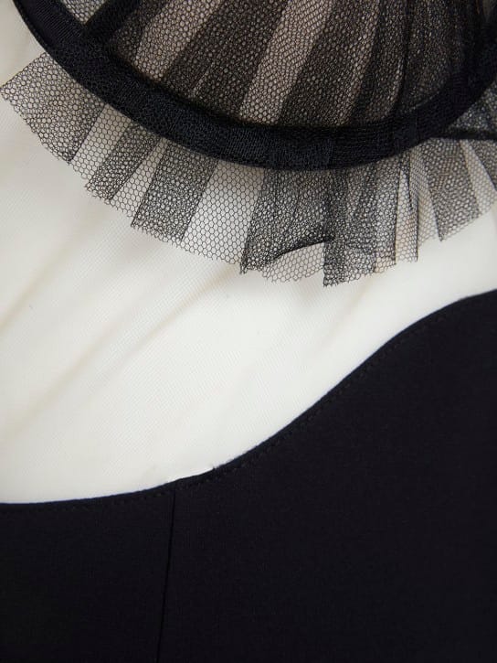 Nensi Dojaka: Abito corto bustier con tulle