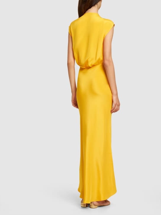 Christopher Esber: Vestido largo en seda con aberturas