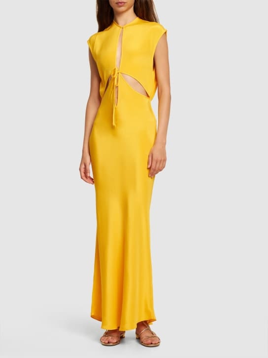 Christopher Esber: Vestido largo en seda con aberturas