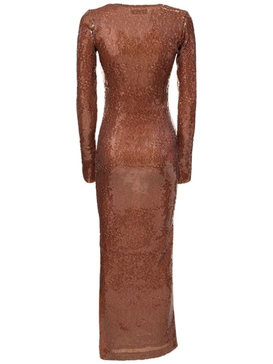 16arlington: Sequin-embellished maxi dress
