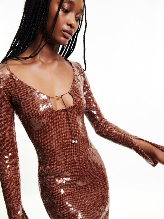 16arlington: Sequin-embellished maxi dress