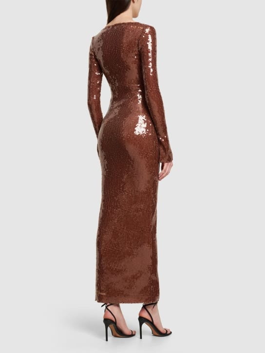 16arlington: Sequin-embellished maxi dress