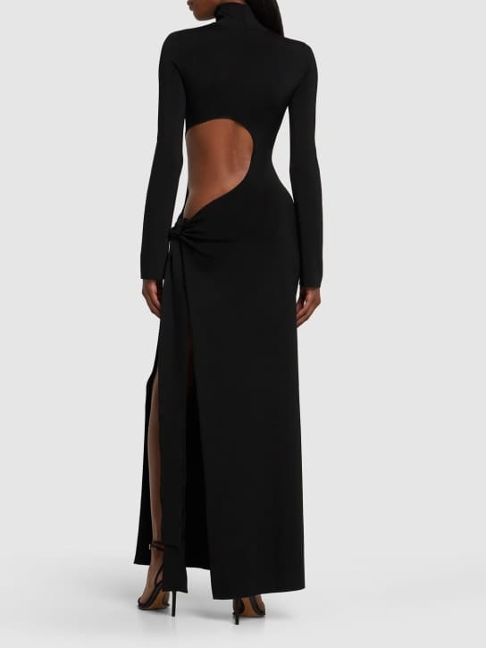 Galvan: Langes Jerseykleid mit Cut-out