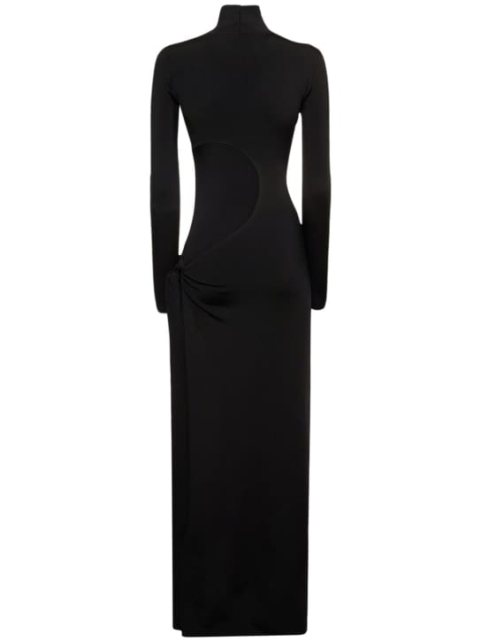 Galvan: Langes Jerseykleid mit Cut-out