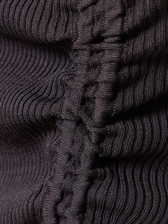 Cannari Concept: Vestido midi acanalado con aberturas