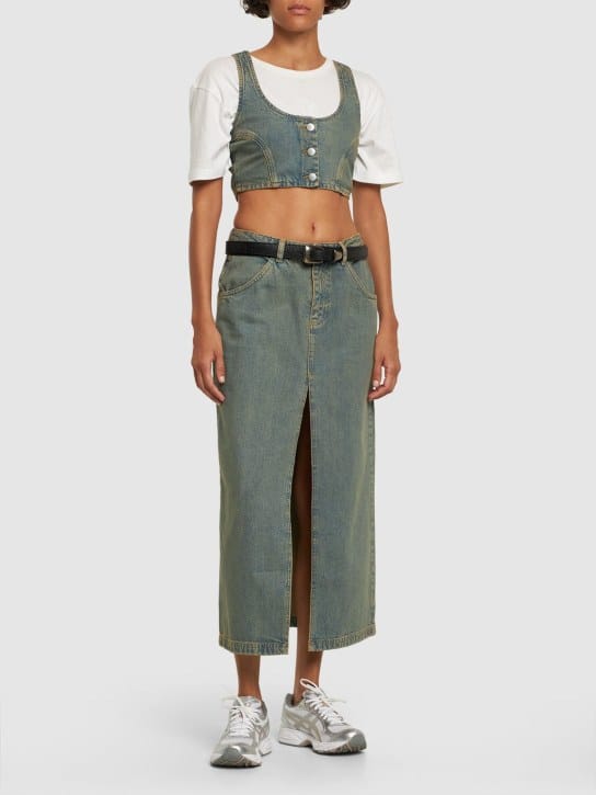 Miaou - Deva棉质牛仔短款上衣