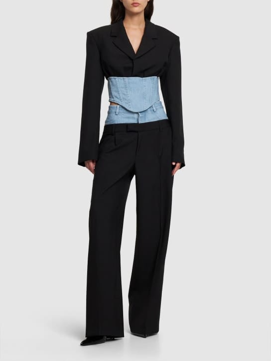 Dion Lee - 羊毛双面布&牛仔西服夹克