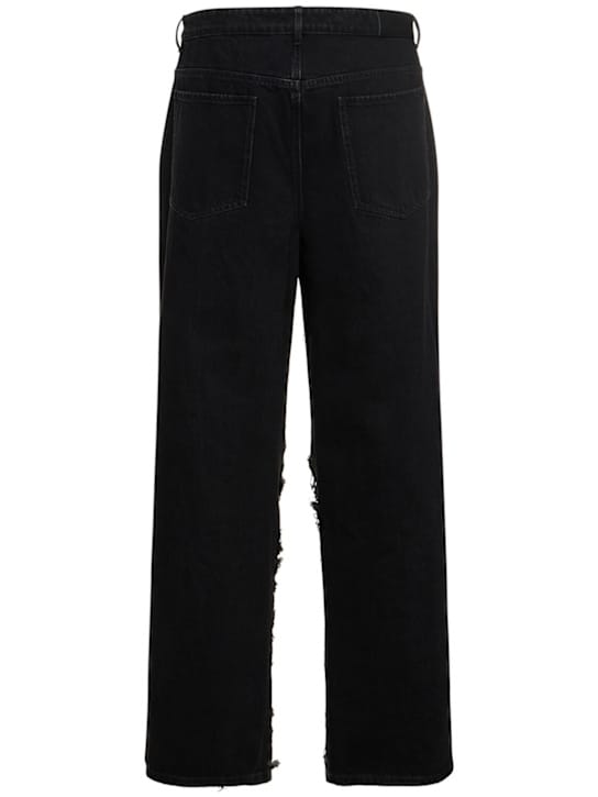 Dion Lee - 破洞棉质阔腿牛仔裤