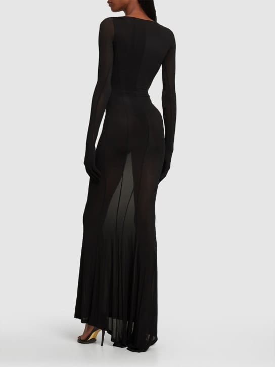 Dion Lee: Long jersey dress with cutout details