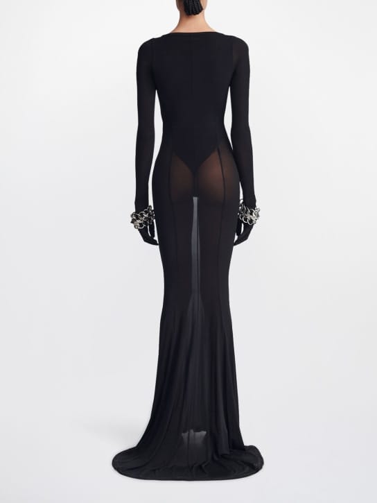Dion Lee: Long jersey dress with cutout details