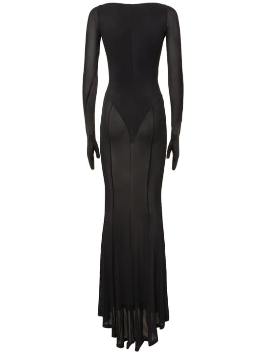 Dion Lee: Long jersey dress with cutout details