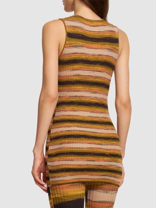 Live The Process: Robe courte trapèze en maille côtelée