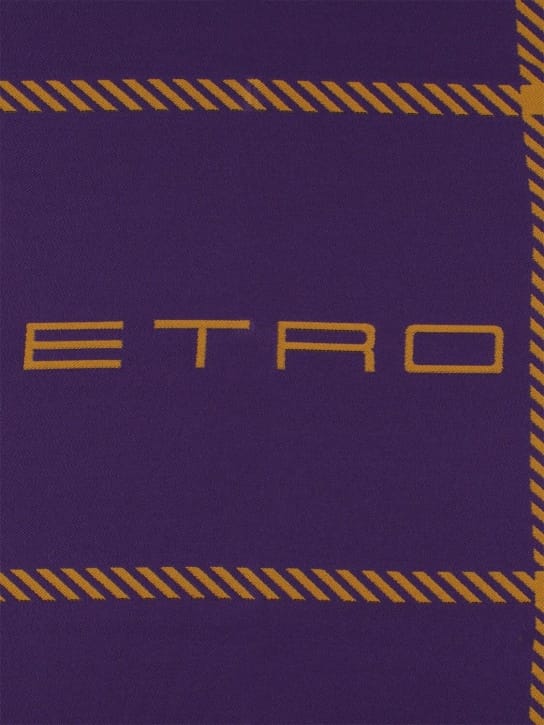 Etro - 格纹羊毛混纺毯子