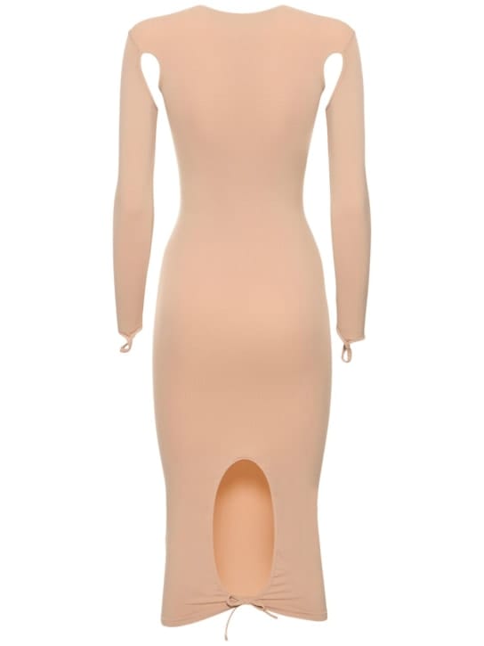 Andreadamo: Ribbed midi dress with cut-outs