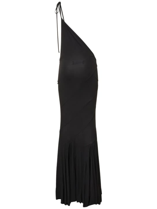 Andreadamo: One-shoulder jersey maxi dress